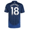 Maillot de Supporter Manchester United Casemiro 18 Extérieur 2024-25 Pour Homme